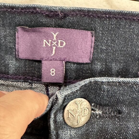 NYDJ Crop Jeans 8 Rolled Cuff Lift Tuck Stretch Comfort Denim Casual Summer USA - Picture 4 of 10